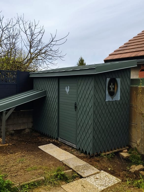 Another Chicken Coop with Metal Roof and Metal Shingle Wall Spengler